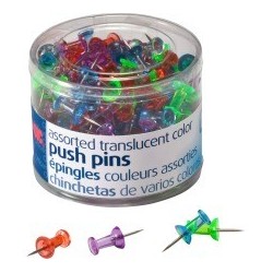 OIC Translucent Push Pins