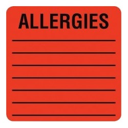 Tabbies Square Allergies Label