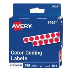 Avery Round Color Coded Label