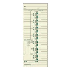 Tops Weekly Time Card