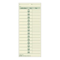Tops Job Cards Time Cards