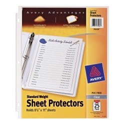 Avery Standard Weight Sheet...