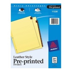 Avery Monthly Tab Divider