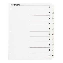 Sparco Quick Index Table Of...