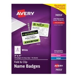 Avery Name Badge Insert